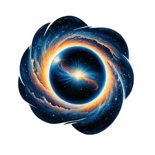 interstellar black hole tattoo design idea