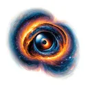 interstellar black hole tattoo design idea