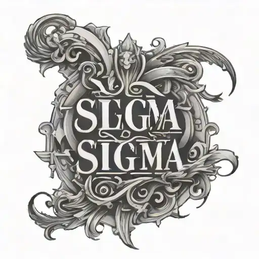 sigma text tattoo design idea