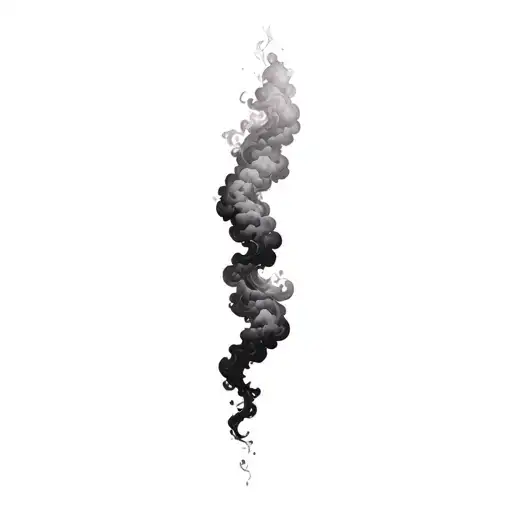 Coverup Clouds and Smoke tattoo design idea