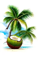 coconut tree tattoo design idea