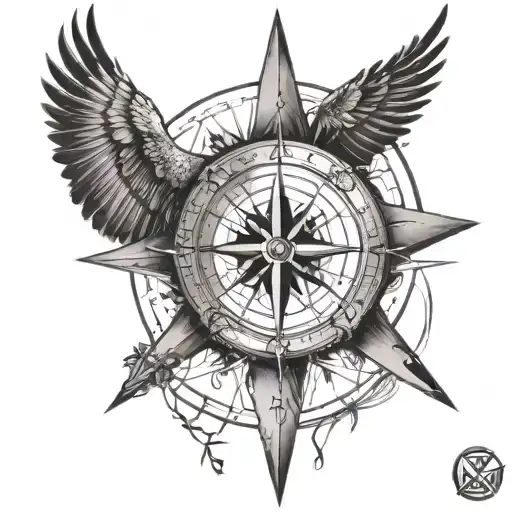 Moral Compass tattoo design idea