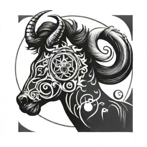 Libra Taurus leo zodiac sign tattoo design idea