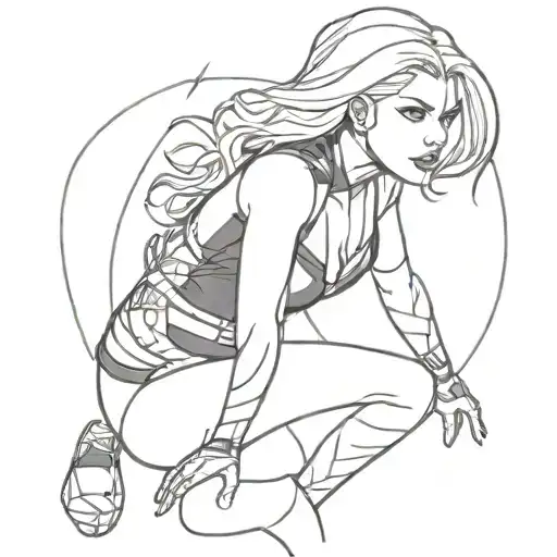 black canary badass tattoo design idea