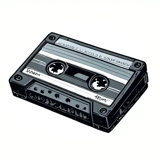 cassette audio cassette tattoo design idea