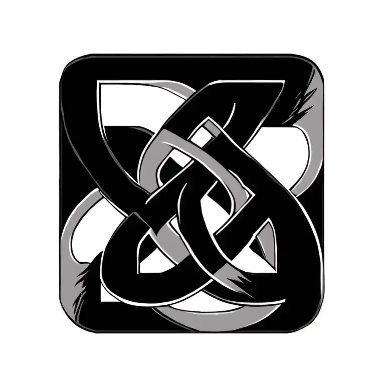 Beleive in Karma endless knot tattoo design idea