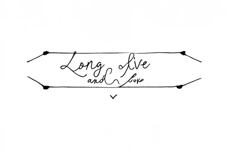 Long live and love tattoo design idea