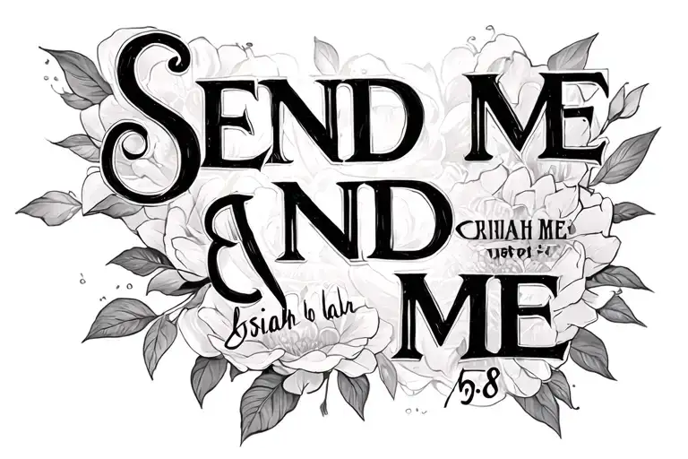isaiah 6:8 SEND ME written tattoo design idea