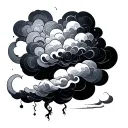 Cloud shading tattoo design idea