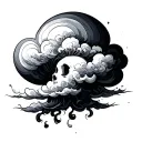 Cloud shading tattoo design idea