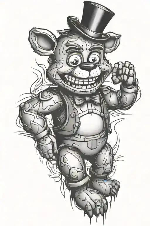 five nights at freddy's tattoo design idea