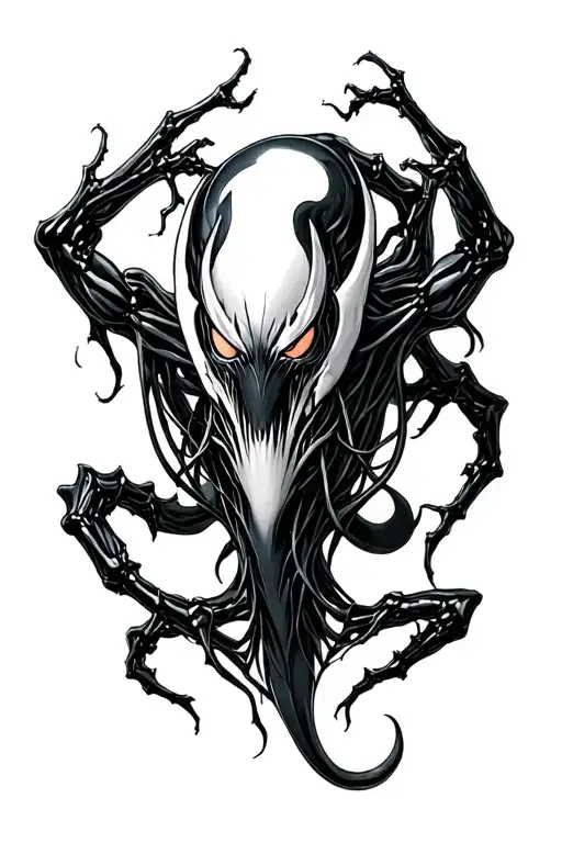 symbiote taking tattoo design idea