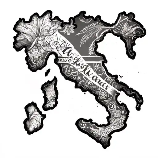 country Italy, south africa, and Afghanistan tattoo design idea