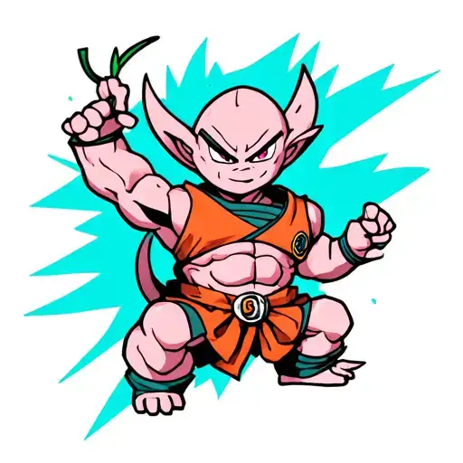 kid buu dragon ball tattoo design idea