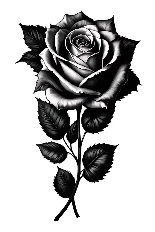 rose with andrea and danielle in cursive as the leaves  tattoo design idea