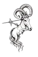 Sagittarius Aries intertwined tattoo design idea