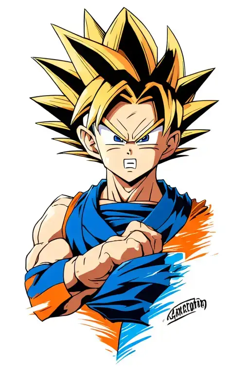super sayin blue goku tattoo design idea