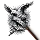 whipping post tattoo design idea