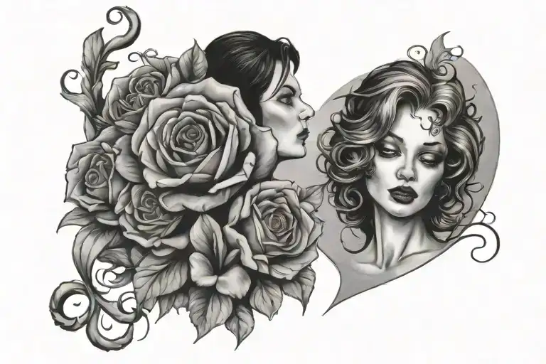 Love doesn't please me, just lust tattoo design idea