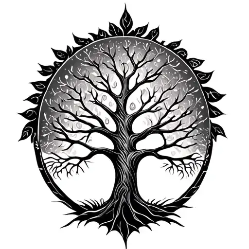 African Tree Of Life tattoo design idea