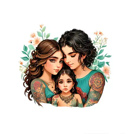 Kinder family Liana Aimee Luca James Forearm tattoo design idea