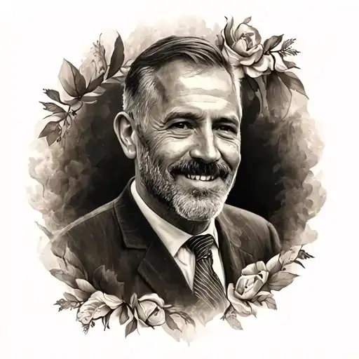 dad memorial tattoo design idea