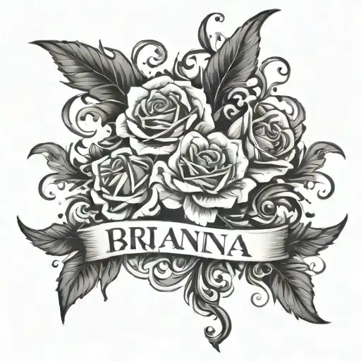 make a tattoo design with the name brianna  tattoo design idea