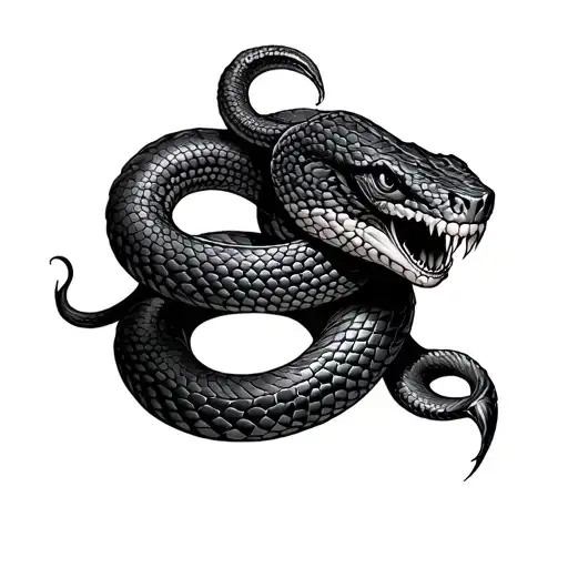Evil Snake tattoo design idea