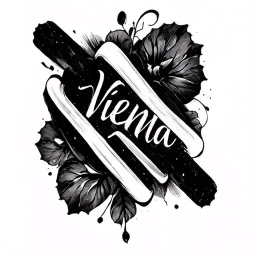 black and white simple, a little abstract, design inspired by the lyrics of vienna by billy joel tattoo design idea
