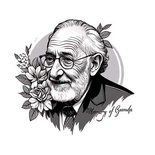 In Memory Of Grandpa tattoo design idea