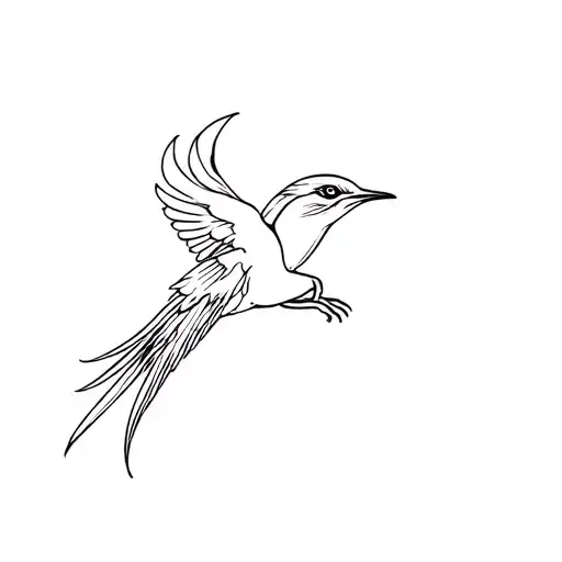 bird quetzal flying tattoo design idea