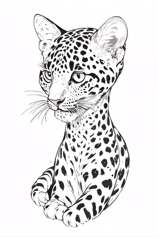 punk rocker leopard print tattoo design idea