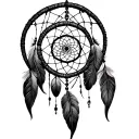 dark romance genre inspired dreamcatcher tattoo design idea
