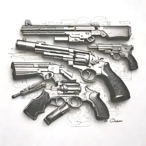 arsenal weapons  tattoo design idea