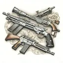 arsenal weapons  tattoo design idea