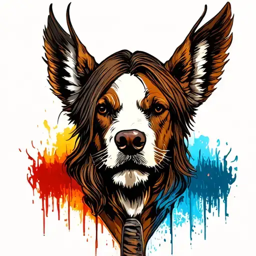 Red Dead Redemption 2 pretty airbrush tattoo design idea