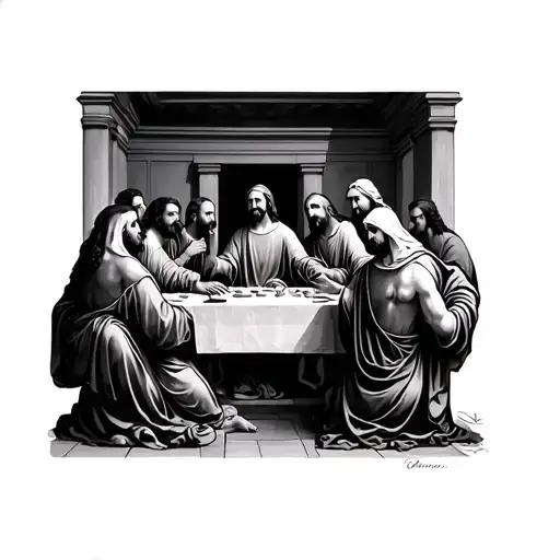 Last Supper tattoo design idea