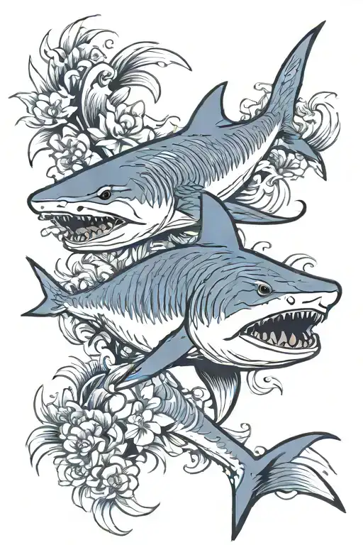 lemon shark tattoo design idea