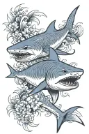 lemon shark tattoo design idea