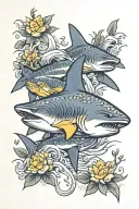 lemon shark tattoo design idea