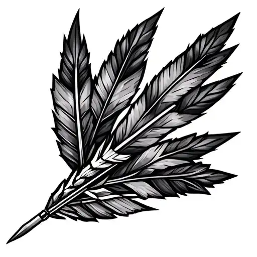 Native American Arrow tattoo design idea