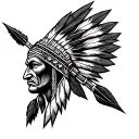 Native American Arrow tattoo design idea