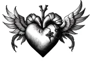 immaculate heart tattoo design idea
