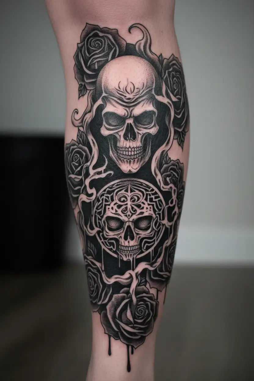 The Evil One Becomes Good The Good One Behaves Like an Asshole tattoo design idea