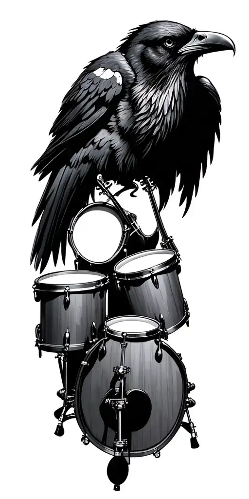 kaizer Orchestra, Drums, Raven, Ada,Emma tattoo design idea