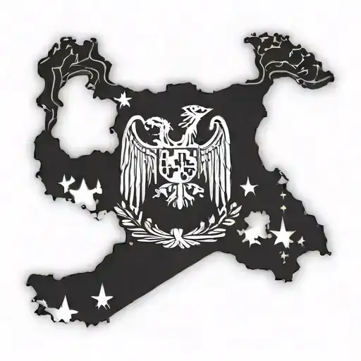 small outline of Bosnia and Albania intertwined, forming a heart shape? You could add a tiny symbol or emblem from each  tattoo design idea
