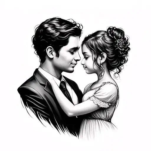 father and daughter tattoo tattoo design idea