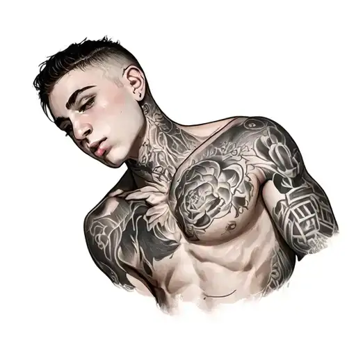 Trans Boy with mastectomy tattoo design idea
