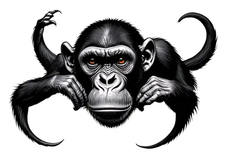 monkey see no evil speak no evil hear no evil tattoo design idea