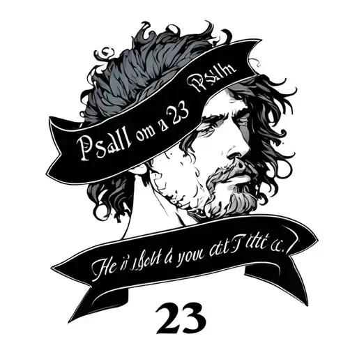PSALM 23 on a wrist tattoo design idea